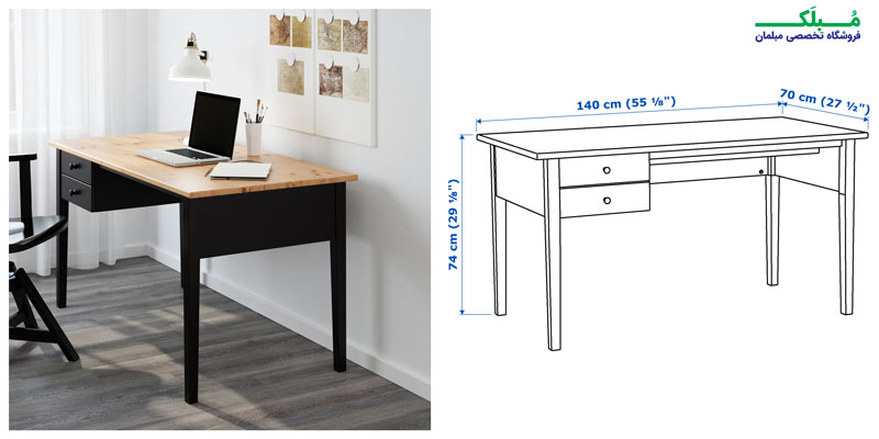 ابعاد میز تحریر ایکیا مدل ARKELSTORP
