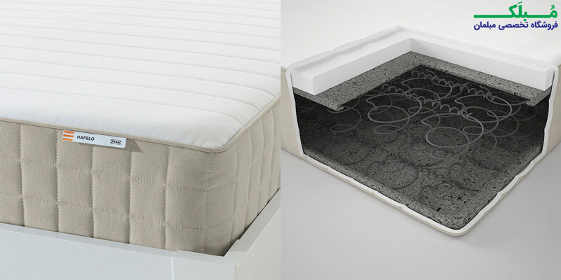 تشک دو نفره فنری ایکیا مدل HAFSLO با اندازه 160x200 سانتیمتری