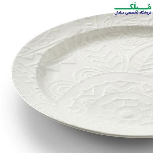 بشقاب طرح دار ایکیا مدل VINTERFEST رنگ سفید.jpg