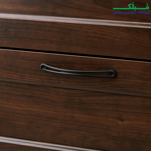دستگیره های فلزی دراور سه طبقه عریض ایکیا مدل SONGESAND رنگ قهوه ای طرح چوب