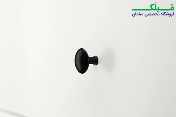 دستگیره های فلزی دراور 8 کشو ملامینه ایکیا مدل HEMNES رنگ سفید