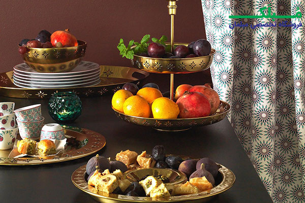 سینی طلایی گرد ایکیا مدل HEMMAFEST