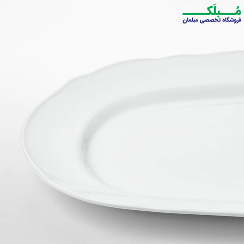 طراحی خاص لبه های دیس چینی بزرگ ایکیا مدل UPPLAGA