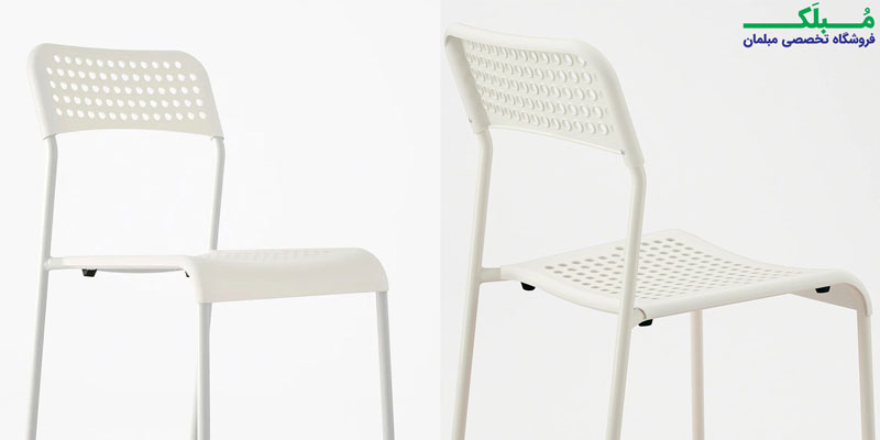 طراحی صندلی ناهارخوری سبک ایکیا مدل ADDE رنگ سفید.jpg