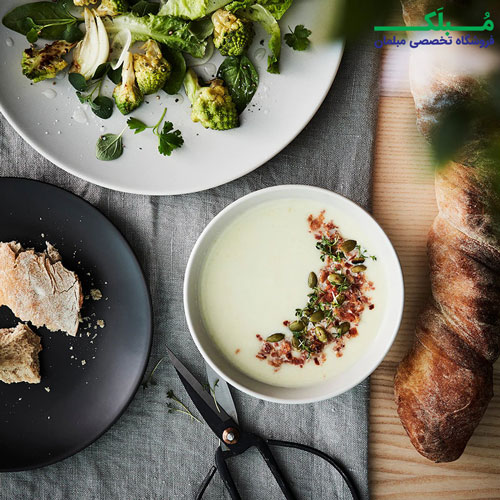 طراحی طراحی ساده بشقاب سرامیکی لبه دار ایکیا مدل DINERA