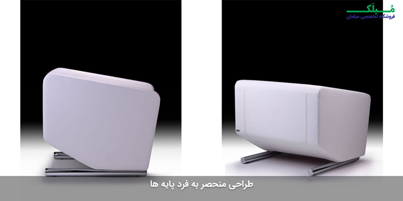نمایی از کنار و پشت مبل زیبای کات