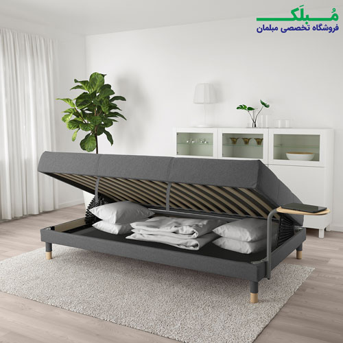 فضای ذخیره سازی بزرگ مبل تختخوابشو دو نفره ایکیا مدل FLOTTEBO