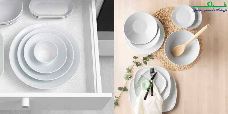 نگه داری کاسه چینی سفید ایکیا مدل +IKEA 365 سایز 28 سانتیمتری