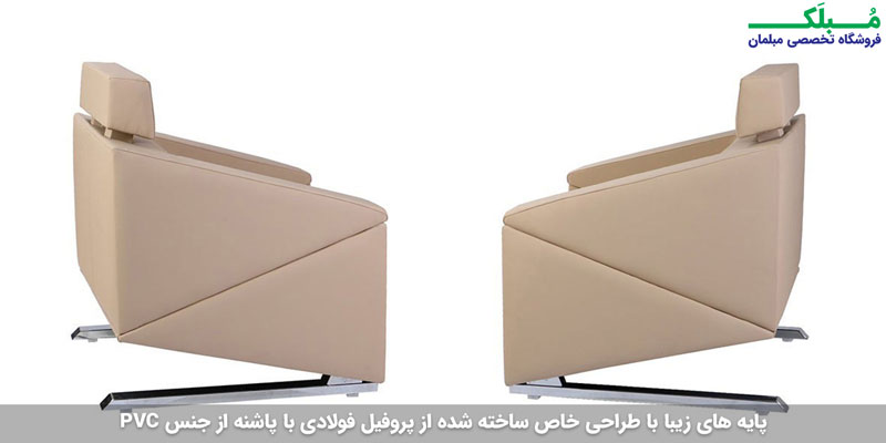 نمایی از طراحی کنار مبل اداری سیلا مدل F26P1
