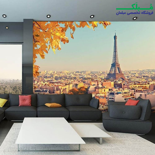 پوستر دیواری 8 تکه طرح نمایی از برج ایفل پاریس 1WALL مدل NW8P-PARIS-004