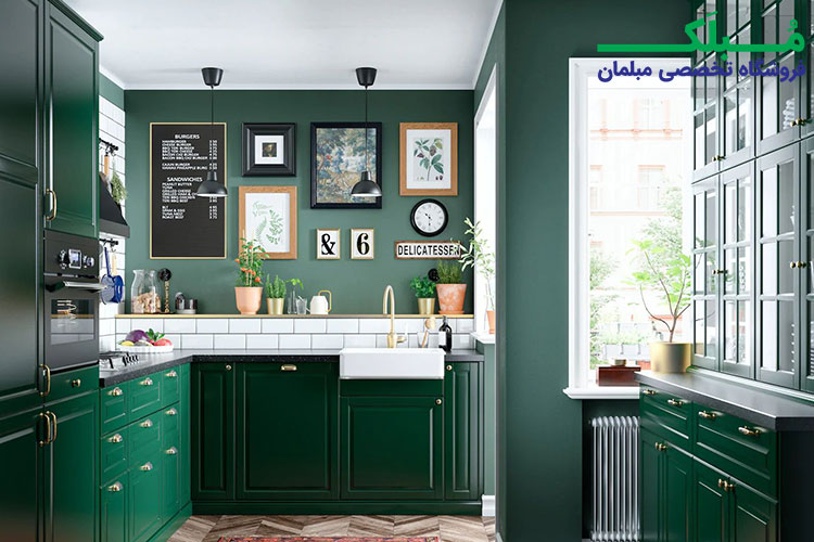آشپزخانه سبز زیبا